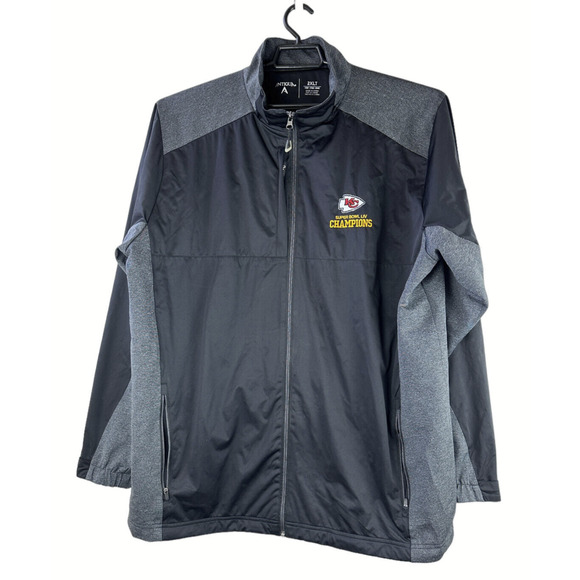 Kansas City Chiefs KC Super Bowl LIV Champions Full Zip Jacket Men's 2XLT - Picture 13 of 14